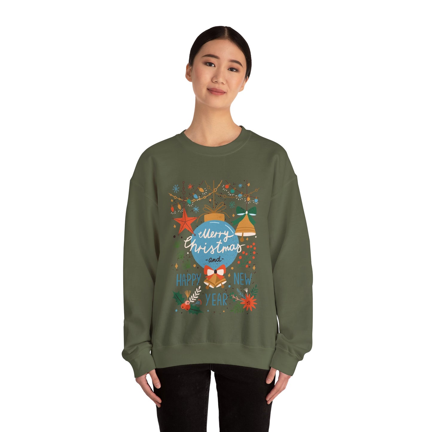 Merry Christmas & happy new year  Unisex Heavy Blend™ Crewneck Sweatshirt