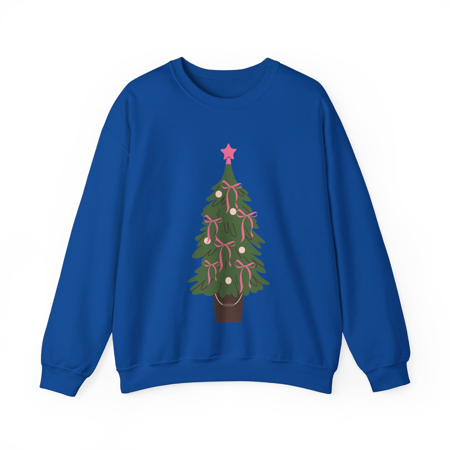 Bow Christmas Tree Unisex Heavy Blend™ Crewneck Sweatshirt