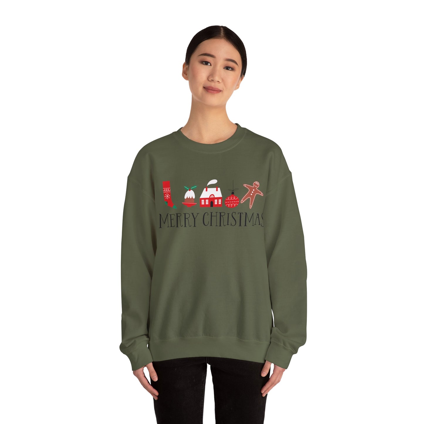 Merry Christmas Unisex Heavy Blend™ Crewneck Sweatshirt