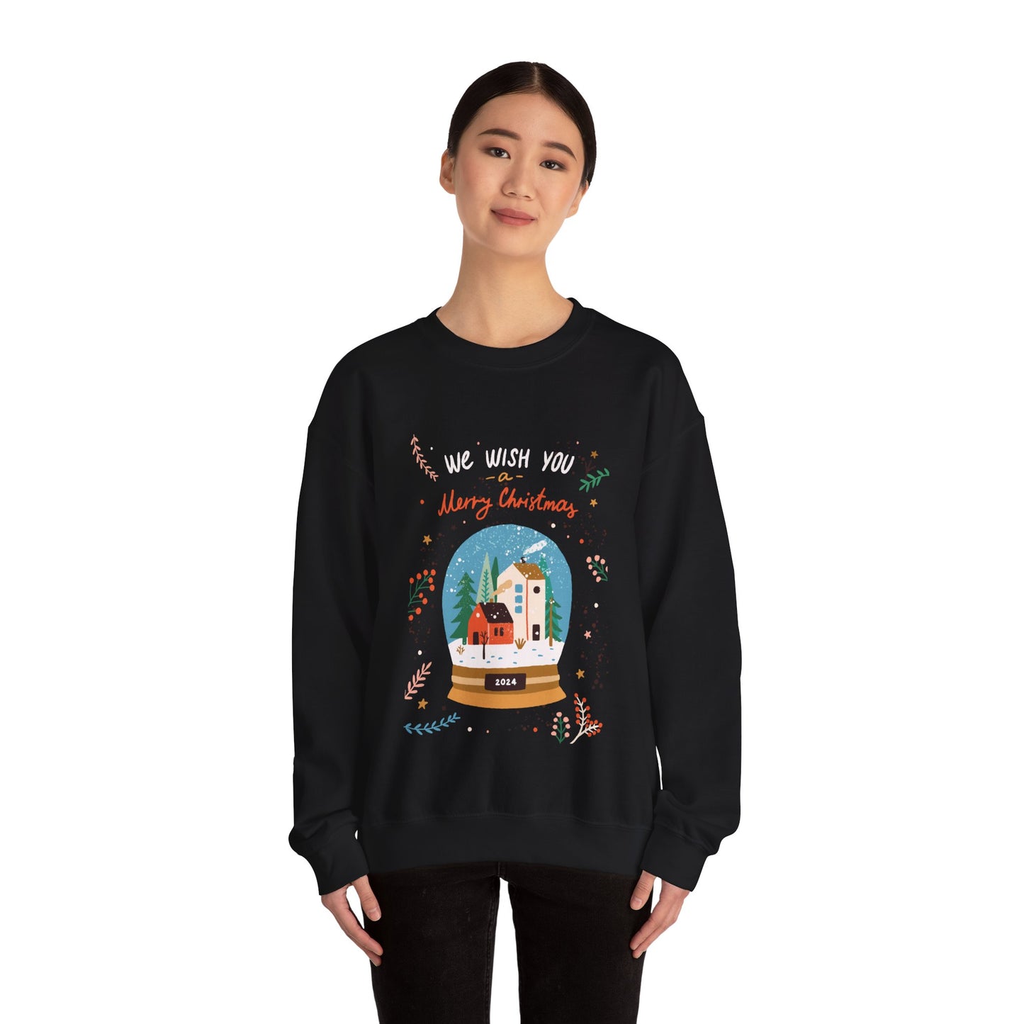 Merry Christmas Snow globe  Unisex Heavy Blend™ Crewneck Sweatshirt