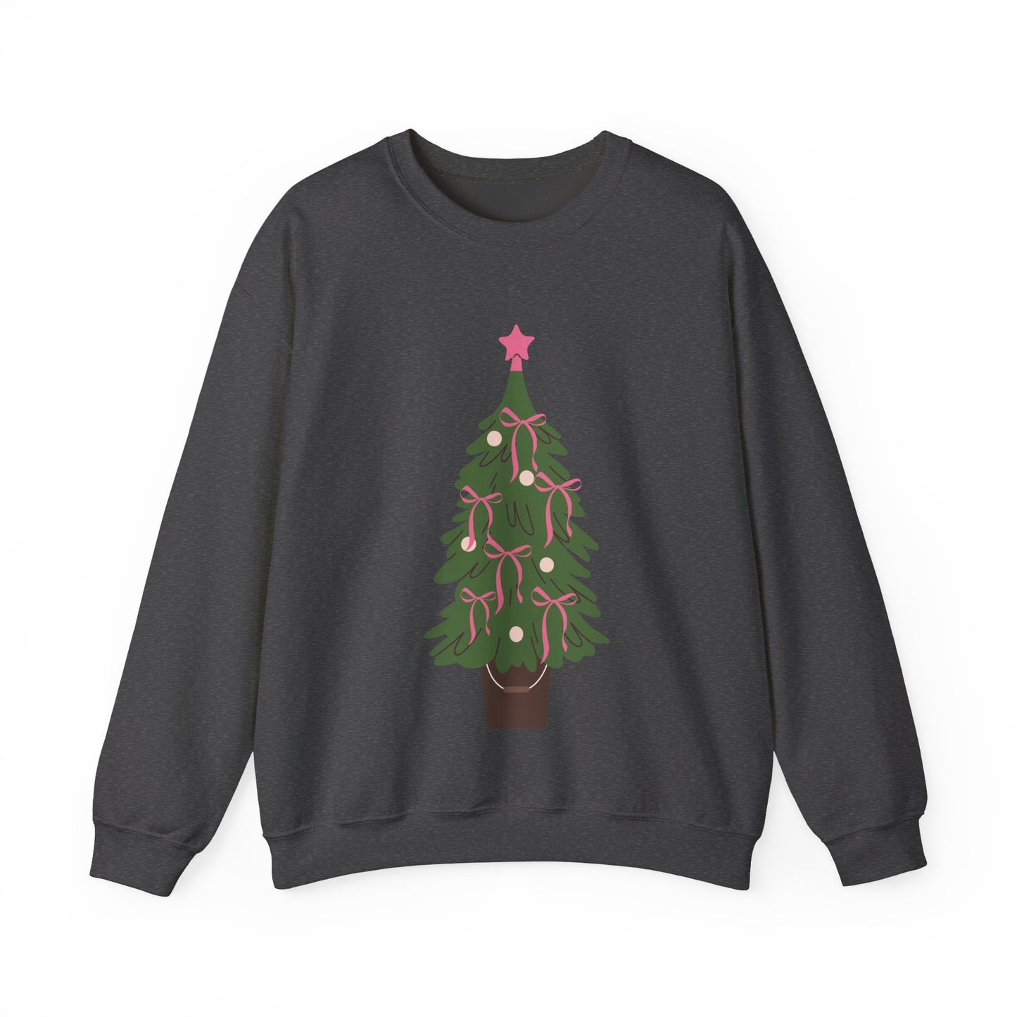 Bow Christmas Tree Unisex Heavy Blend™ Crewneck Sweatshirt