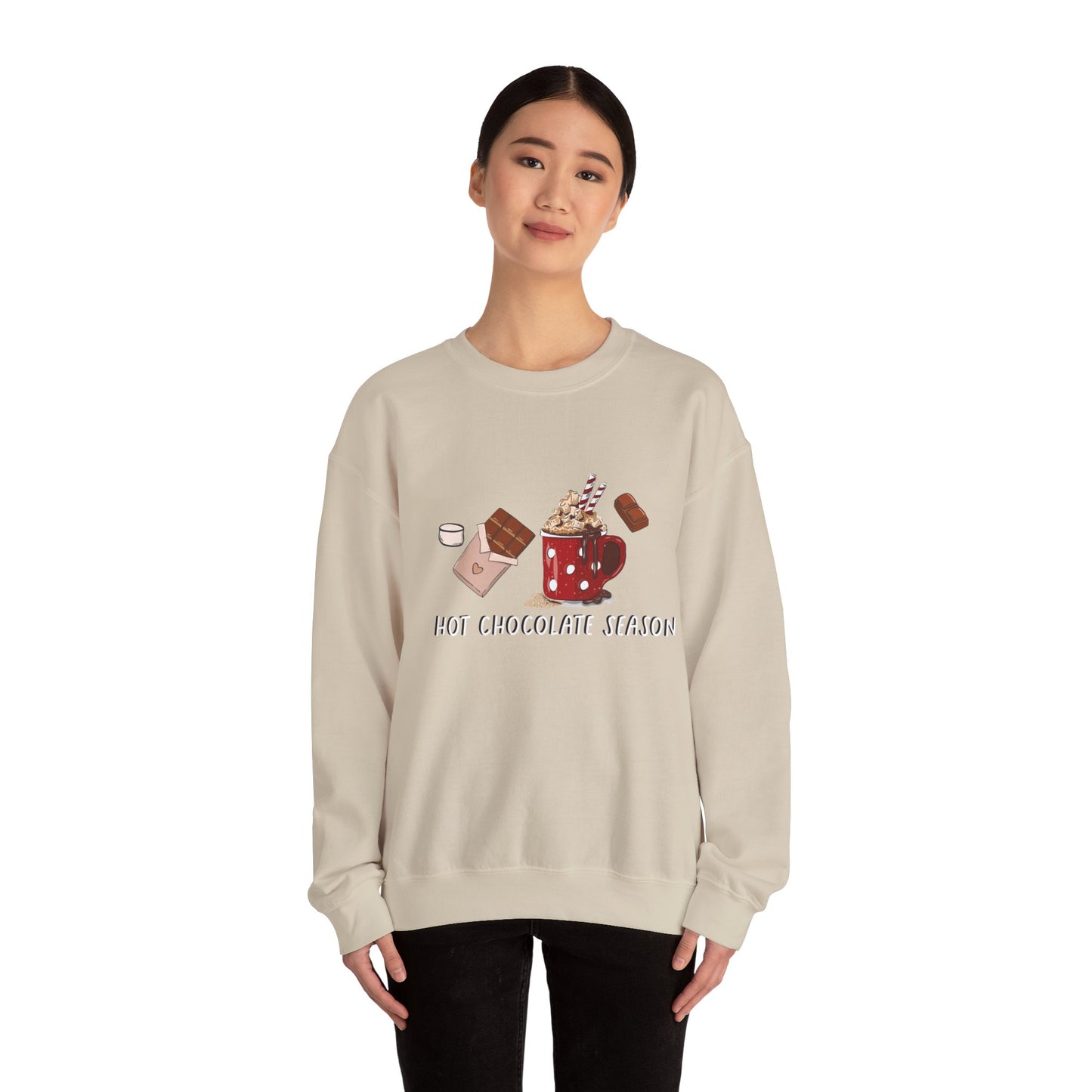 Hot Chocolate Season Unisex Heavy Blend™ Crewneck Sweatshirt