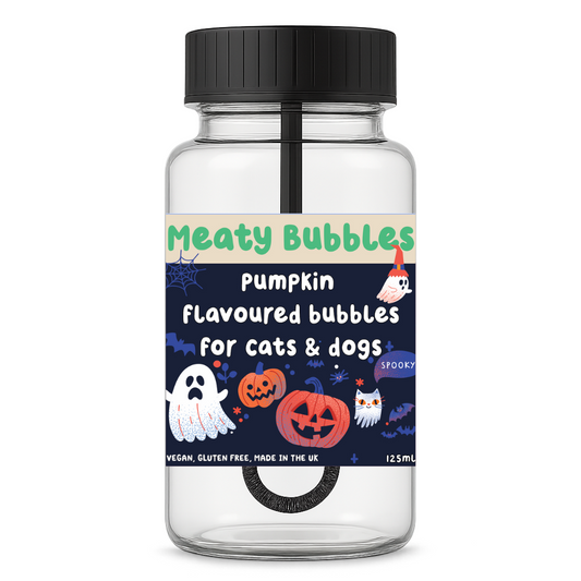 Meaty Bubbles Halloween bubbles pumpkin flavour 125ml