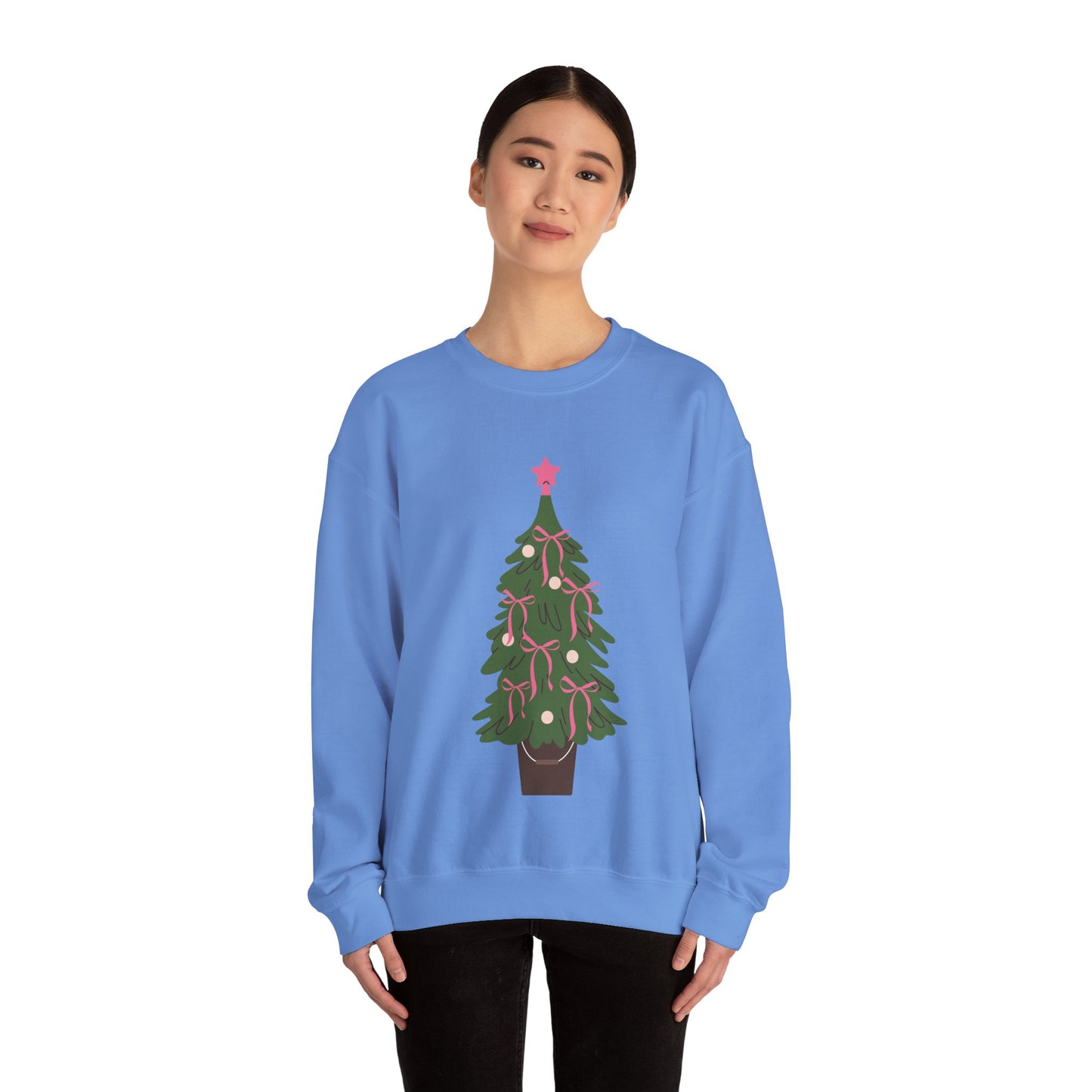 Bow Christmas Tree Unisex Heavy Blend™ Crewneck Sweatshirt