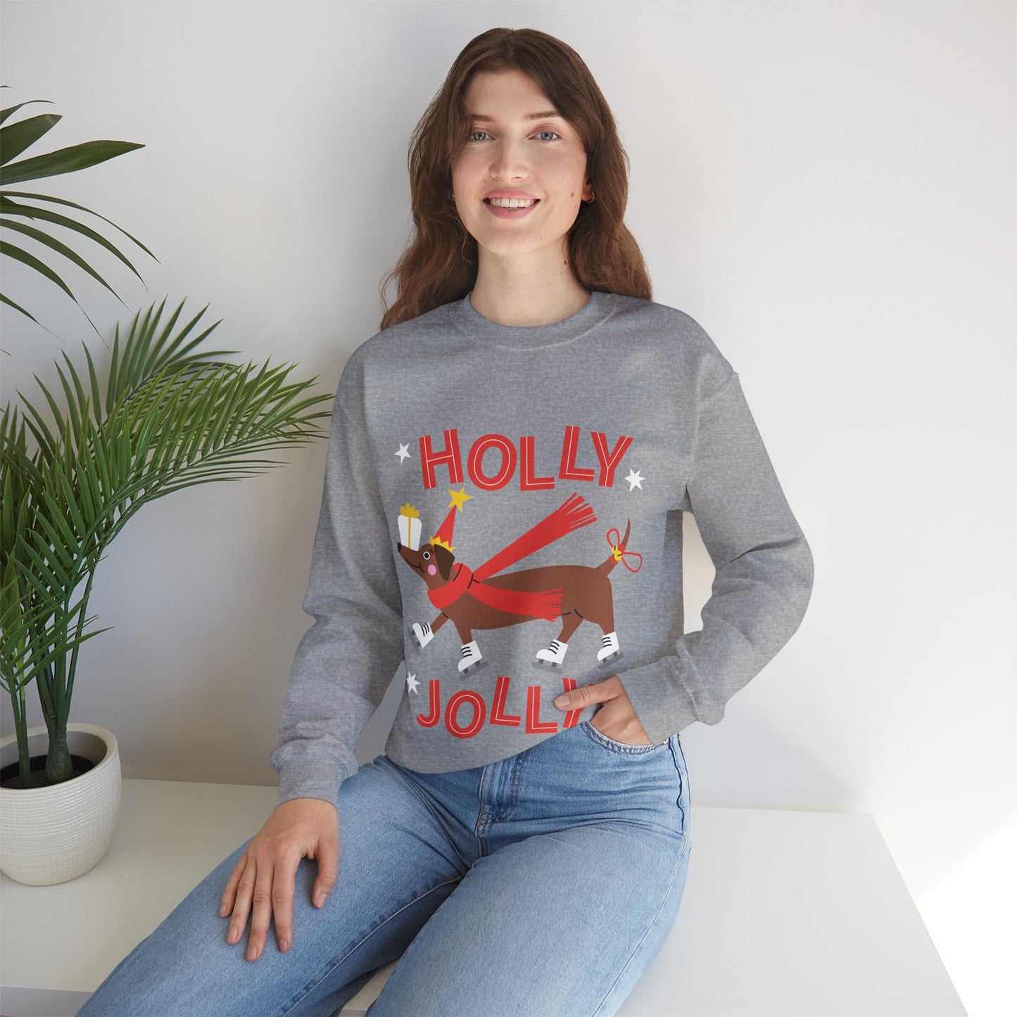 Holly Jolly Unisex Heavy Blend™ Crewneck Sweatshirt