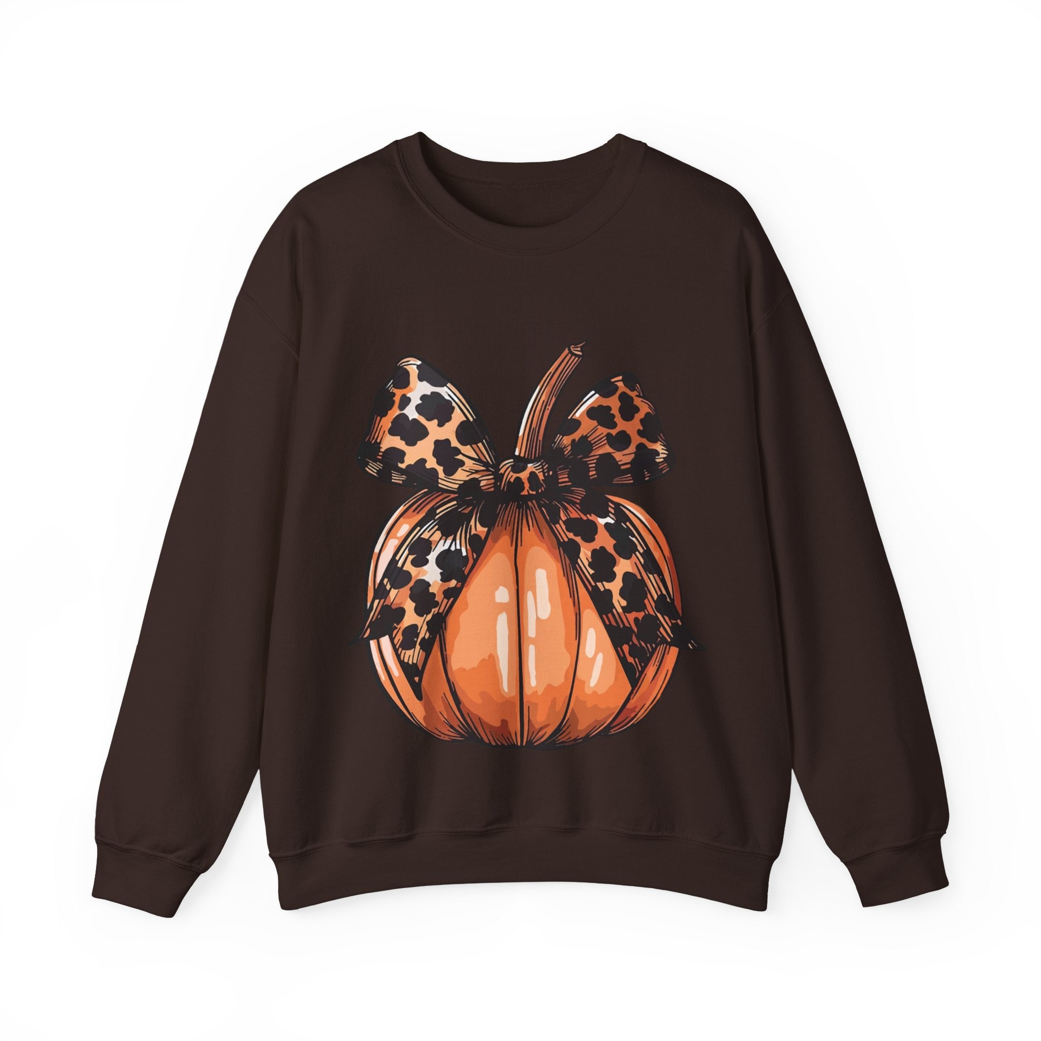 Hello Pupkin Unisex Round Neck 2024 Sweatshirt, Unisex Leopard Pumpkin Sweatshirt.