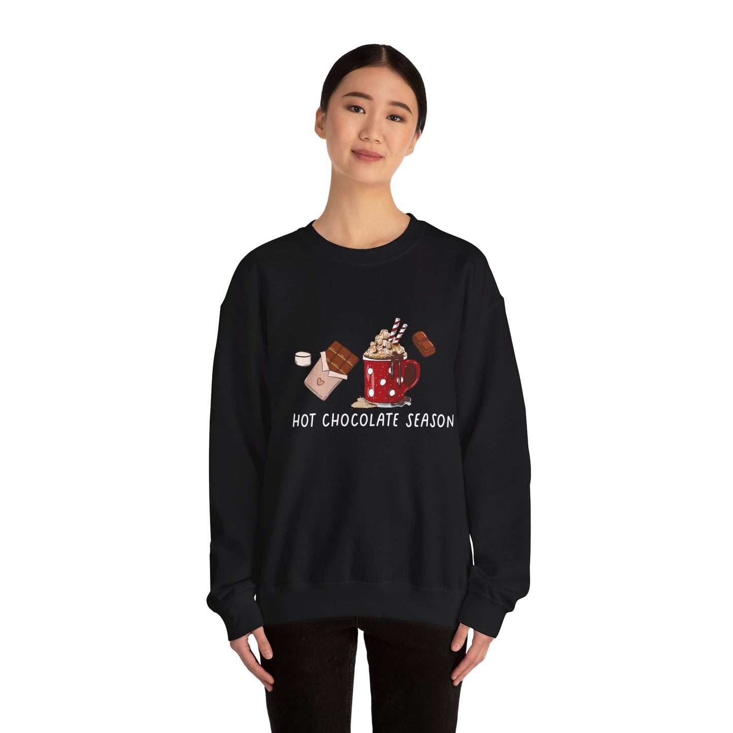 Hot Chocolate Season Unisex Heavy Blend™ Crewneck Sweatshirt