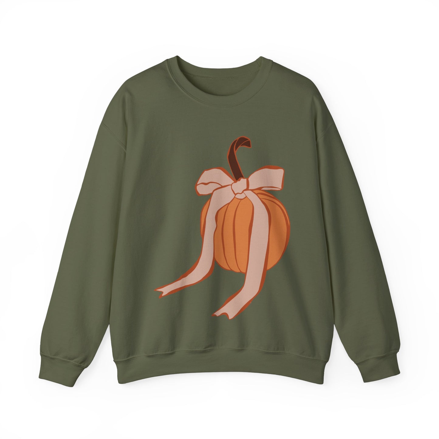 Pumpkin Bow Unisex Heavy Blend™ Crewneck Sweatshirt