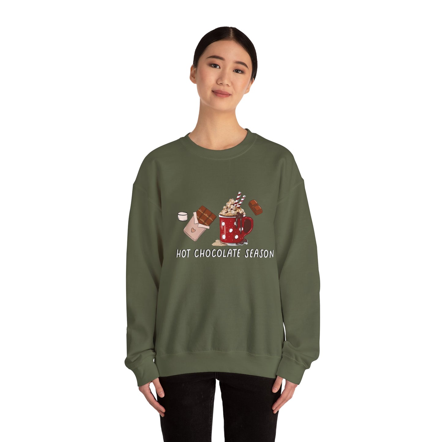 Hot Chocolate Season Unisex Heavy Blend™ Crewneck Sweatshirt