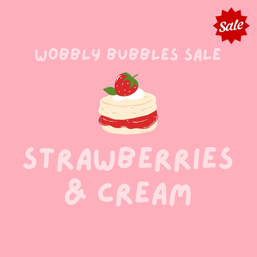 Wobbly bubbles sale - strawberries & cream