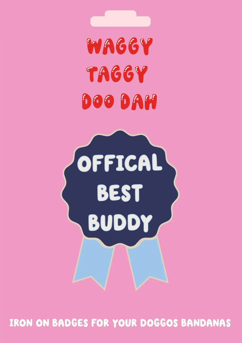 Official best buddy embroidered iron on patch for doggos bandanas