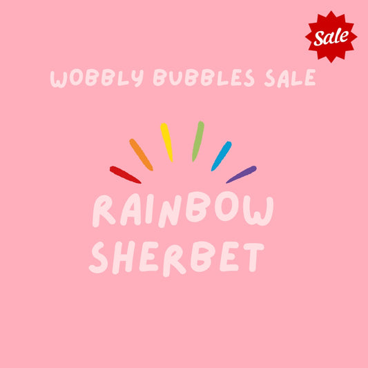 Wobbly bubbles sale - rainbow sherbet