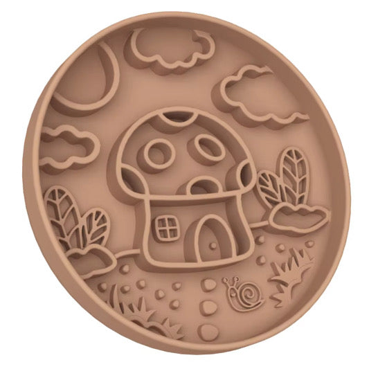 Mushroom cottage slow feeder - mocha brown (pre order despatch in May)