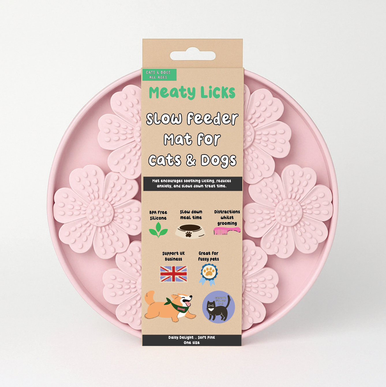 Daisy Delight slow feeder - soft pink (pre order despatch in May)