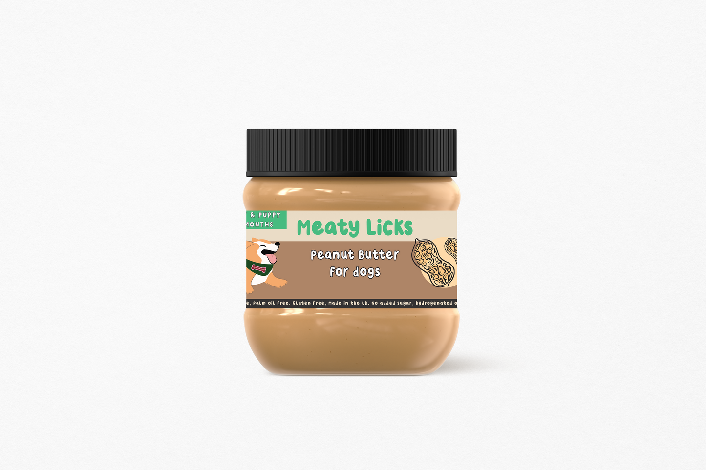 Meaty Licks Plain peanut butter 350g jar